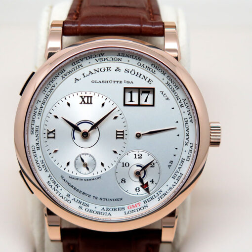 A. Lange & Sohne 136.032 Lange 1 Time Zone 18K Rose Gold with Silver Dial - Image 3