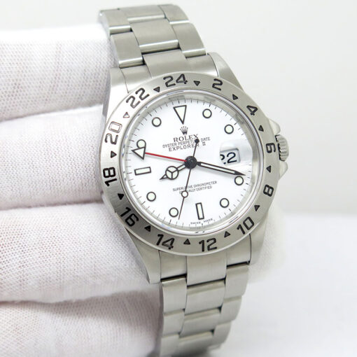 Rolex 16570 Explorer II with White Dial