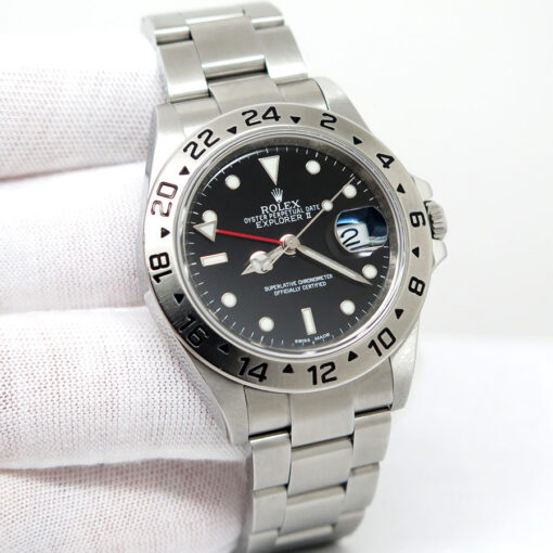 Rolex 16570 Explorer II with Black Dial and 3186 Movement