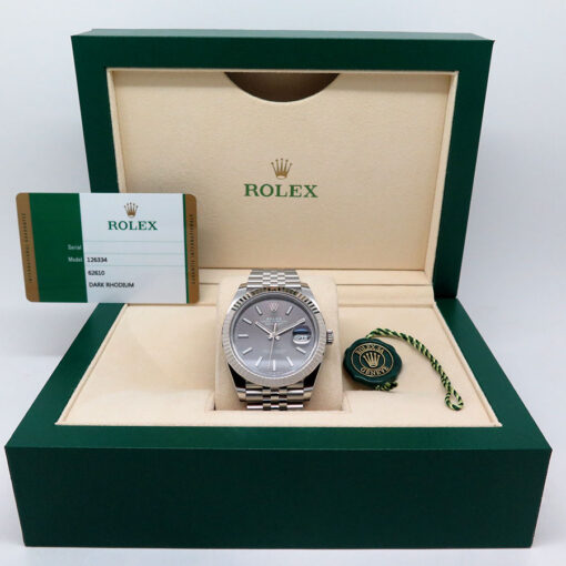 Rolex 126334 Datejust 41 with Dark Rhodium Stick Dial on Jubilee - Image 2