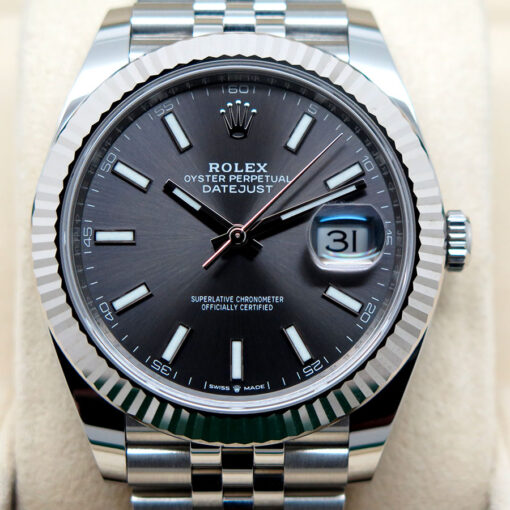 Rolex 126334 Datejust 41 with Dark Rhodium Stick Dial on Jubilee - Image 3