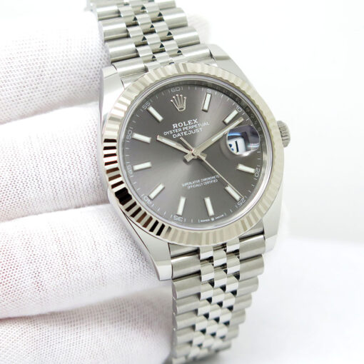 Rolex 126334 Datejust 41 with Dark Rhodium Stick Dial on Jubilee