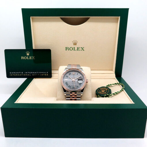 Rolex 126231 Datejust 18K/SS with Slate Roman Dial on Jubilee - Image 2
