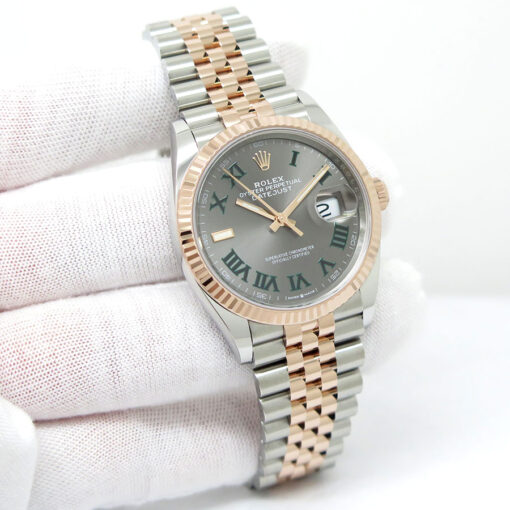 Rolex 126231 Datejust 18K/SS with Slate Roman Dial on Jubilee