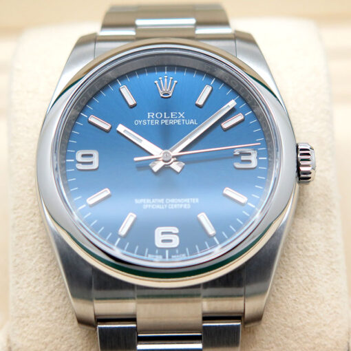 Rolex 116000 Oyster Perpetual with Blue Dial - Image 3
