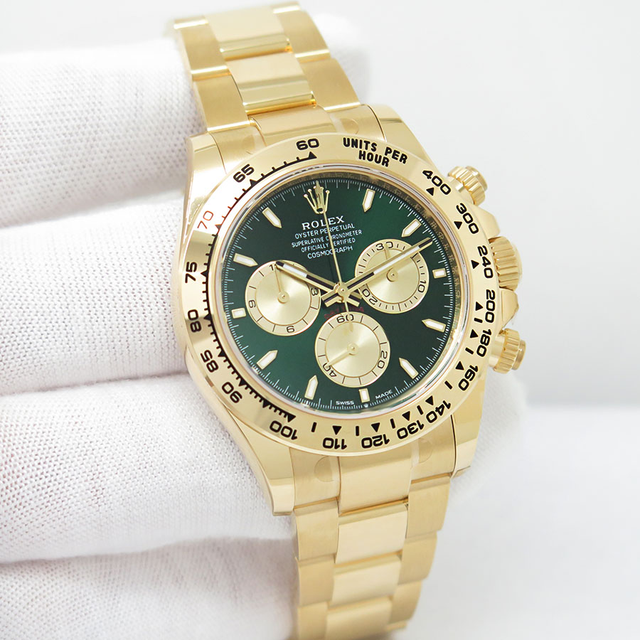 Rolex 126508 Cosmograph Daytona 18K Yellow Gold with Green and Gold Dial (New Model)