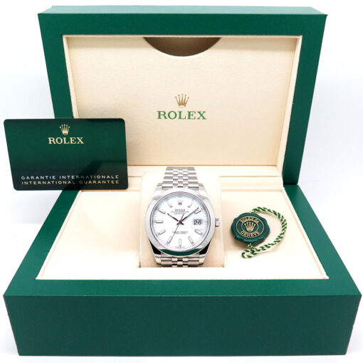 Rolex 126300 Datejust 41 with White Stick Dial on Jubilee - Image 2