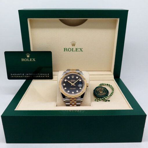Rolex 126333 Datejust 41 18K/SS with Black Diamond Dial on Jubilee - Image 2