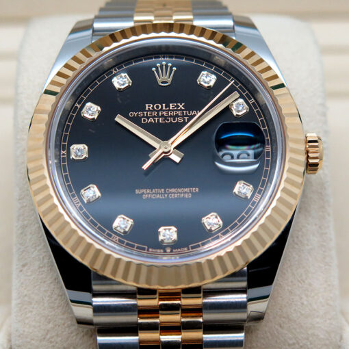 Rolex 126333 Datejust 41 18K/SS with Black Diamond Dial on Jubilee - Image 3