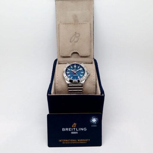 Alternative view of Breitling A32398 Chronomat Automatic 40mm GMT with Blue Dial