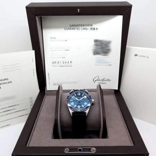 Alternative view of Glashutte SeaQ Original Automatic with Blue Dial on Strap