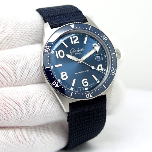 Glashutte SeaQ Original Automatic with Blue Dial on Strap