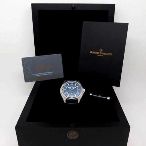 Vacheron Constantin 4000E Fiftysix Complete Calendar with Blue Dial on Strap - Image 2