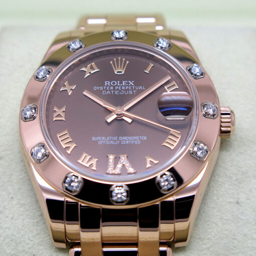 Rolex 81315 Datejust Pearlmaster with Chocolate Roman Diamond VI / Bezel - Image 3