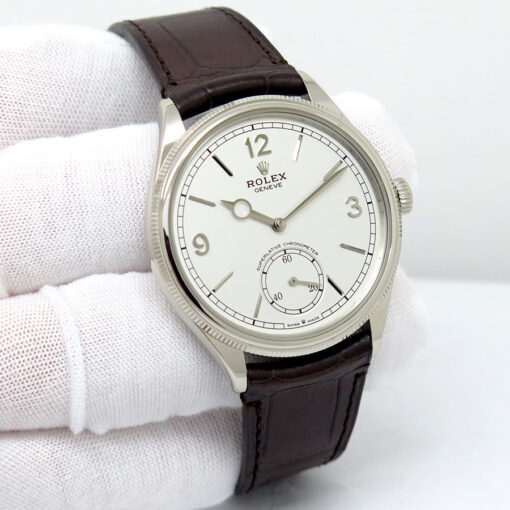 Rolex 52509 Perpetual 1908 with White Dial 18K White Gold
