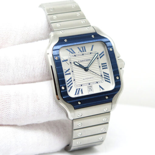 Cartier WSSA0047 Santos de Cartier Large Blue PVD