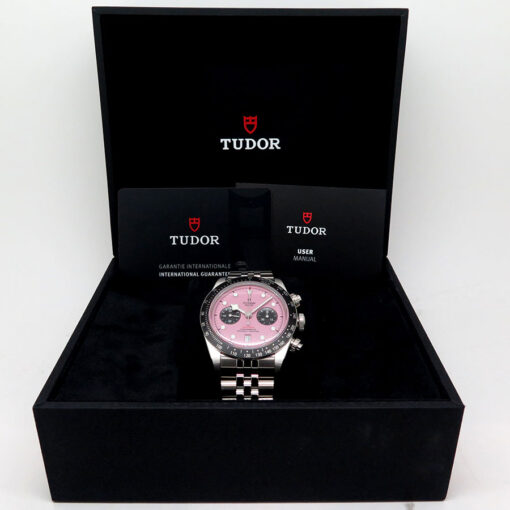 Alternative view of Tudor 79360N Black Bay Chronograph with Pink Dial