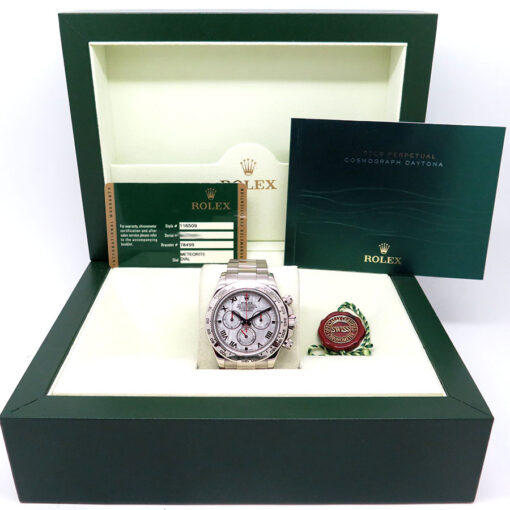 Rolex 116509 Cosmograph Daytona 18K White Gold with Meteorite Roman Dial - Image 2
