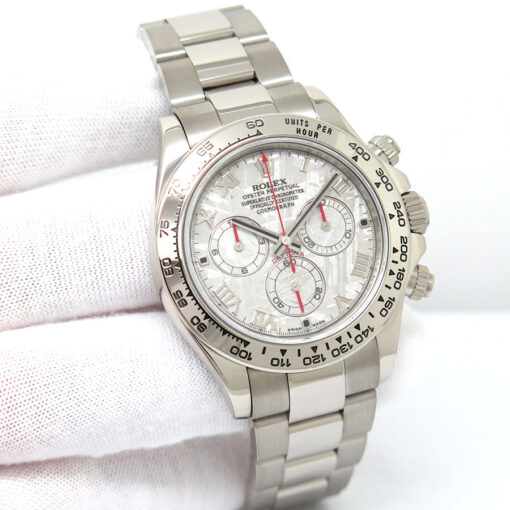 Rolex 116509 Cosmograph Daytona 18K White Gold with Meteorite Roman Dial