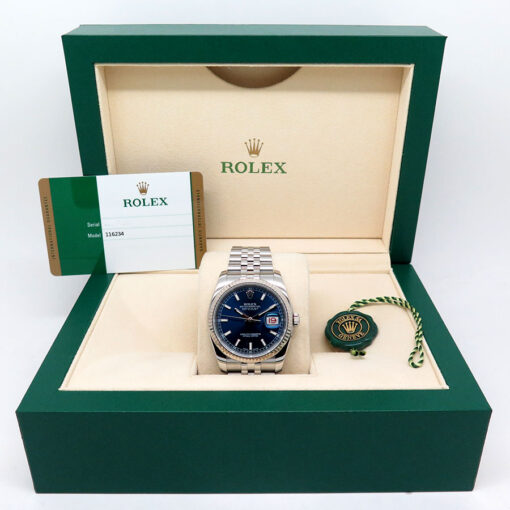 Rolex 116234 Datejust with Blue Stick Dial on Jubilee - Image 2