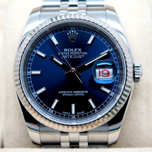 Rolex 116234 Datejust with Blue Stick Dial on Jubilee - Image 3