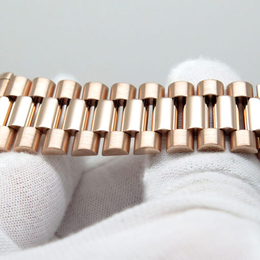 Rolex 118235F Day Date 18K Rose Gold with Bronze Wavy Arabic Dial - Image 8