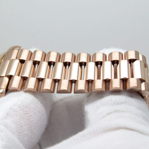 Rolex 118235F Day Date 18K Rose Gold with Bronze Wavy Arabic Dial - Image 6