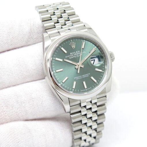 Rolex 126200 Datejust with Mint Green Dial on Jubilee