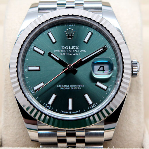Rolex 126334 Datejust 41 with Mint Green Dial on Jubilee - Image 3