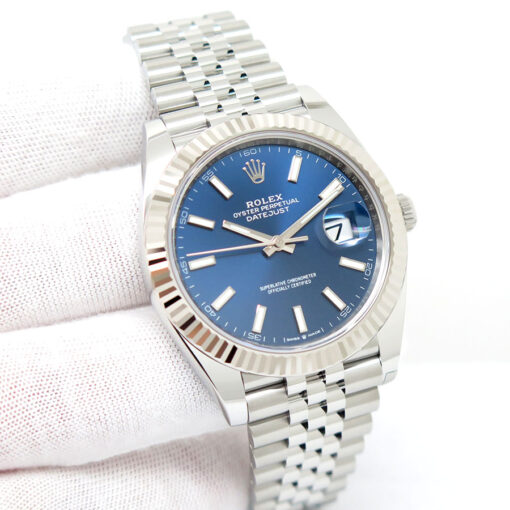 Rolex 126334 Datejust 41 with Blue Stick Dial on Jubilee