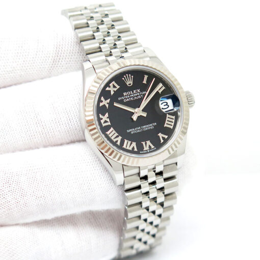Rolex 278274 Datejust with Black Roman Dial on Jubilee