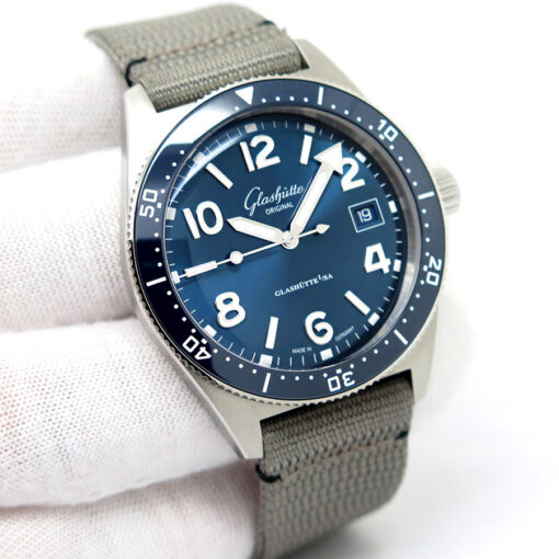 Glashutte SeaQ Original Automatic with Blue Dial on Strap
