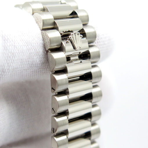 Rolex 228239 Day Date 18K White Gold with Olive Green Roman Dial - Image 7