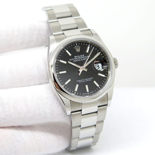 Rolex 126200 Datejust with Black Stick Dial on Oyster