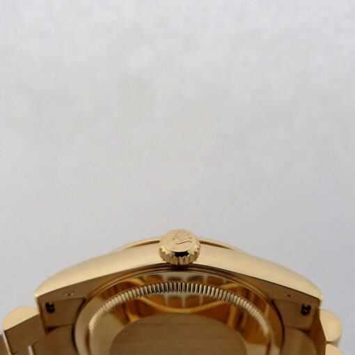 Rolex 118238 Day Date 18K Yellow Gold with Champagne Rolex Motif Diamond Dial - Image 4