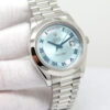 Rolex 218206 Day Date II Platinum with Ice Blue Concentric Roman Dial