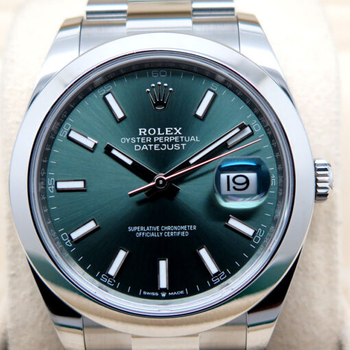 Rolex 126300 Datejust 41 with Mint Green Dial on Oyster - Image 3
