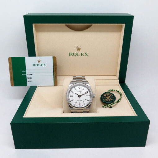 Rolex 114300 Oyster Perpetual with White Dial - Image 2