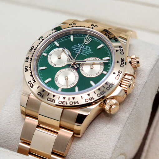Rolex 126508 Cosmograph Daytona 18K Yellow Gold with Green and Gold Dial (New Model) - Image 4