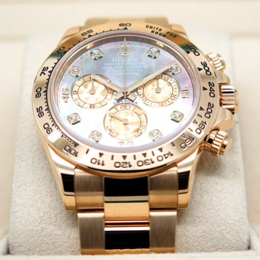 Rolex 116508 Cosmograph Daytona 18K Yellow Gold with Black Mother of Pearl Diamond Dial - Image 3