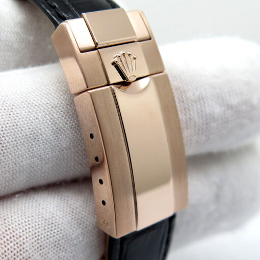 Rolex 116515LN Cosmograph Daytona 18K Rose Gold with Ivory Dial on Leather Strap - Image 7