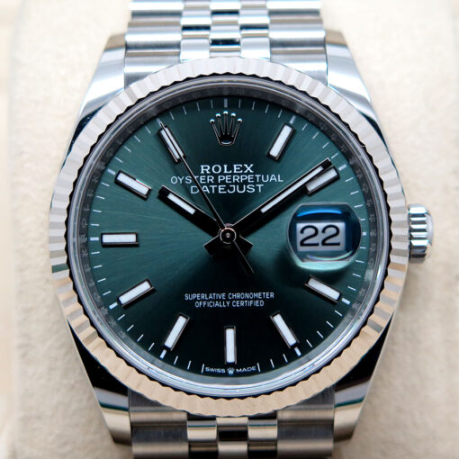 Rolex 126234 Datejust with Mint Green Dial on Jubilee - Image 3