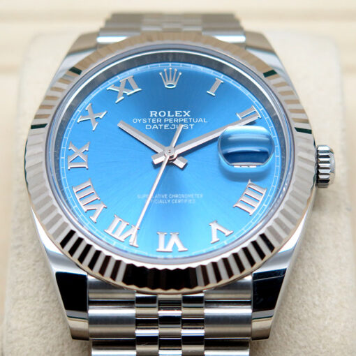 Rolex 126334 Datejust 41 with Blue Azzurro Dial on Jubilee - Image 3