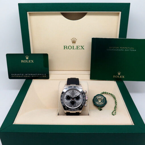 Rolex 116519LN Cosmograph Daytona 18K White Gold with Steel Dial - Image 2