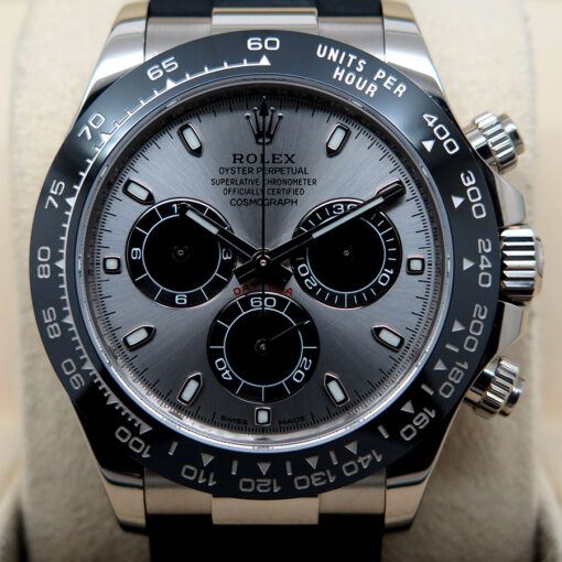 Rolex 116519LN Cosmograph Daytona 18K White Gold with Steel Dial - Image 3