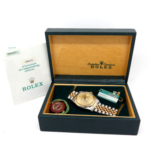 Rolex 16013 Datejust 18K/SS with Champagne Stick Dial on Jubilee - Image 2