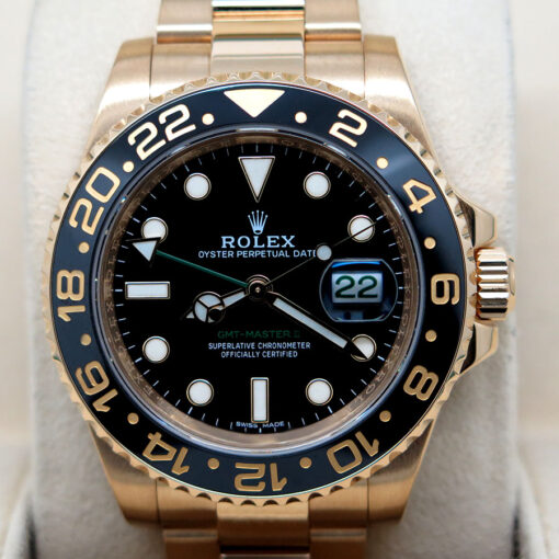 Rolex 116718LN GMT Master II 18K Yellow Gold with Black Dial - Image 3