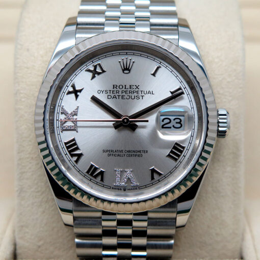 Rolex 126234 Datejust with Silver Roman Diamond VI,IX Dial on Jubilee - Image 3