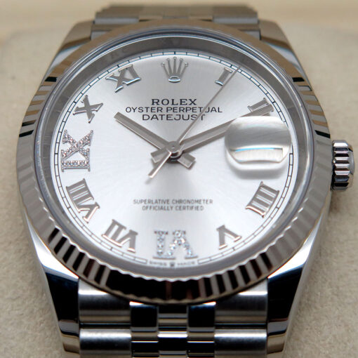 Rolex 126234 Datejust with Silver Roman Diamond VI,IX Dial on Jubilee - Image 4