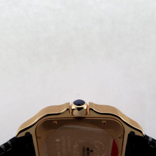Cartier WGSA0019 Santos de Cartier Large 18K Rose Gold on Leather - Image 6